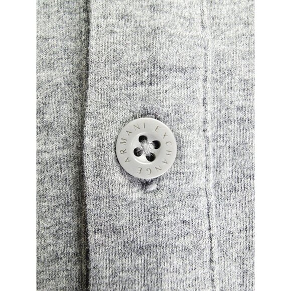 A/X Armani Exchange Size Small Mens Charcoal Gray chest Logo Short Sleeve Polo - Picture 7 of 10